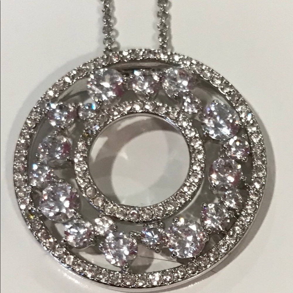 Nadri pendant 16 inches with CZ